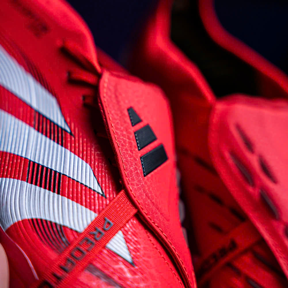 Giày Bóng Đá Trẻ Em Adidas Predator 25 Elite Tongue Đỏ Vạch Trắng HQ FG