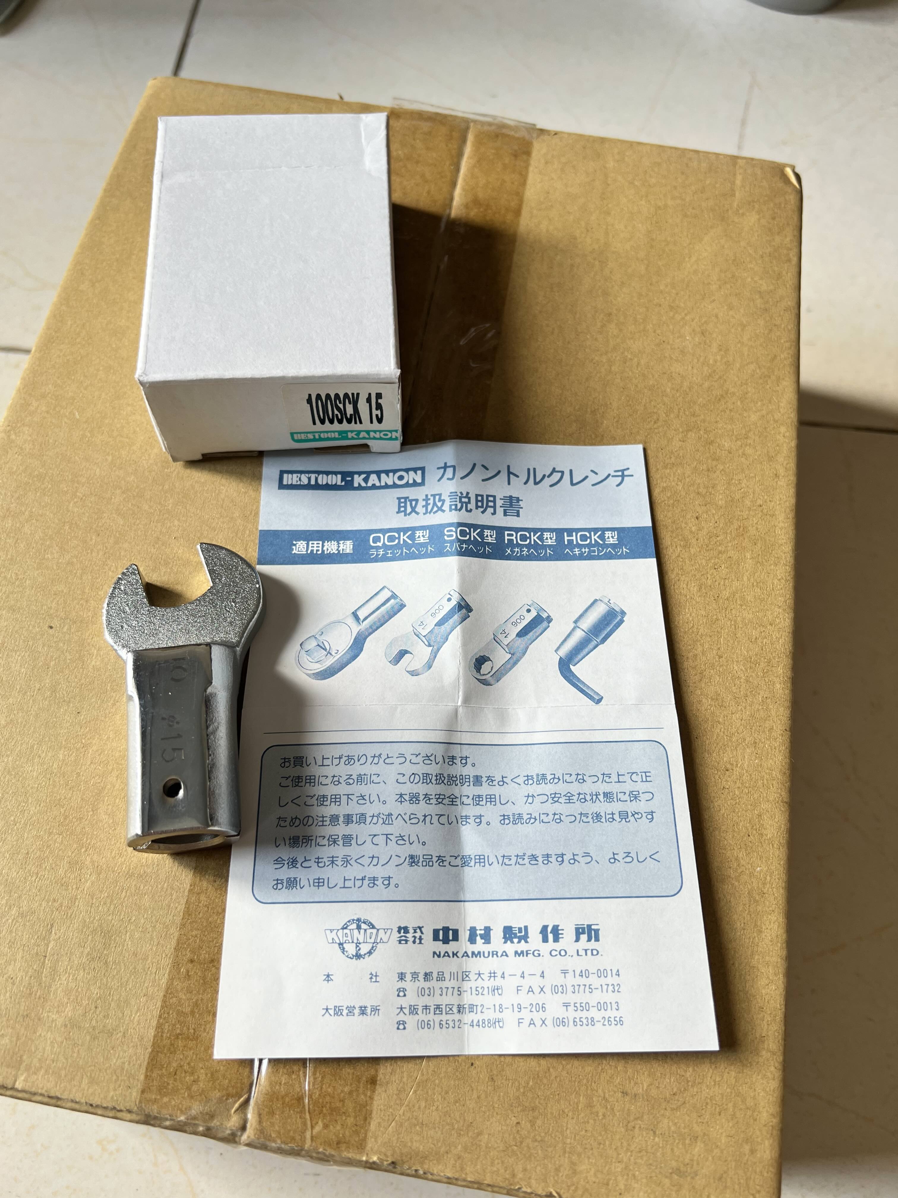 Đầu cờ lê lực 15mm Kanon 100SCK15