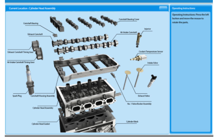 Phần mềm đào tạo giảng dạy mô phỏng 3D xe Toyota hoàn chỉnh ATP-SW01