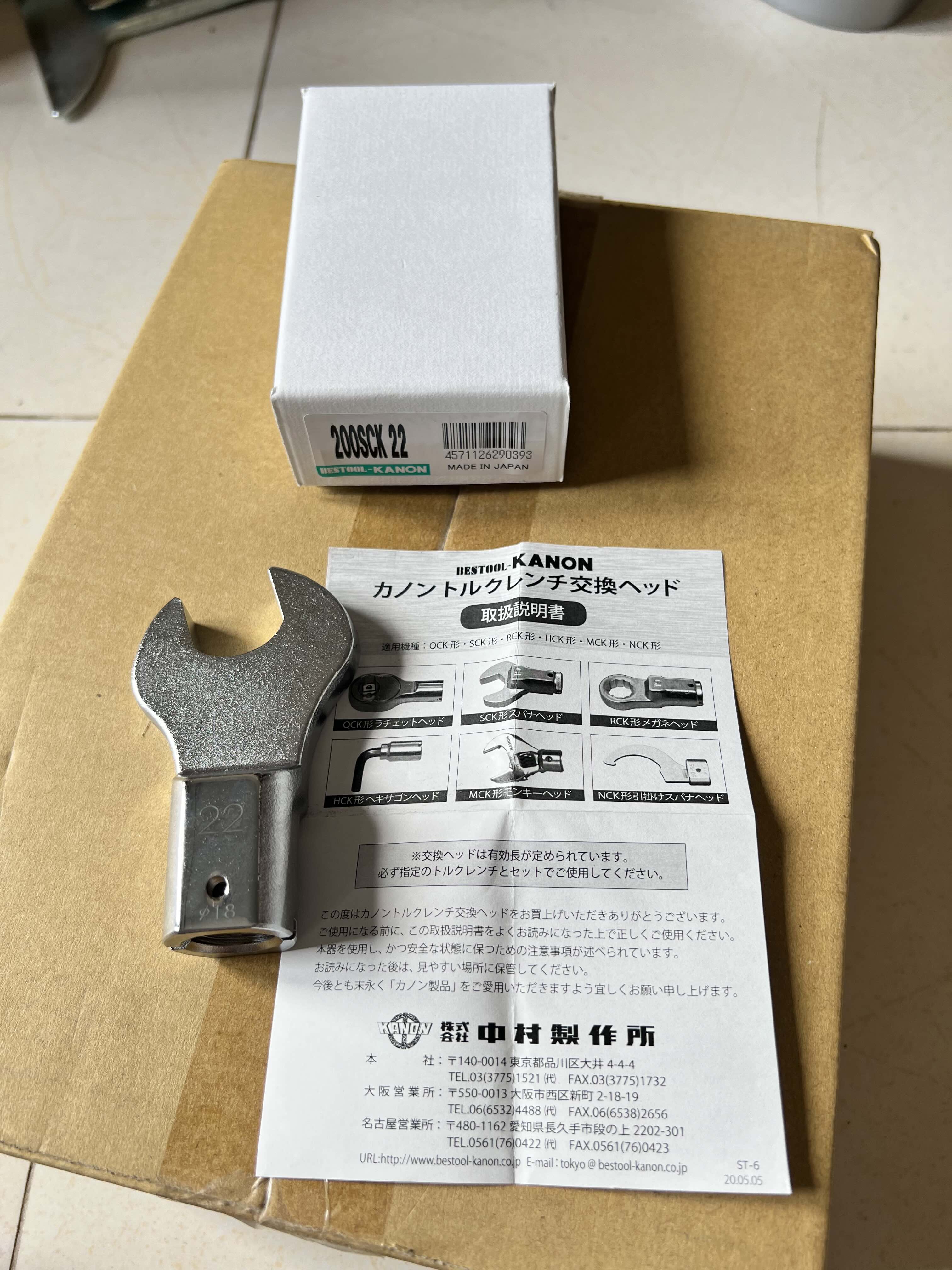 Đầu cờ lê lực 22mm Kanon 200SCK22 
