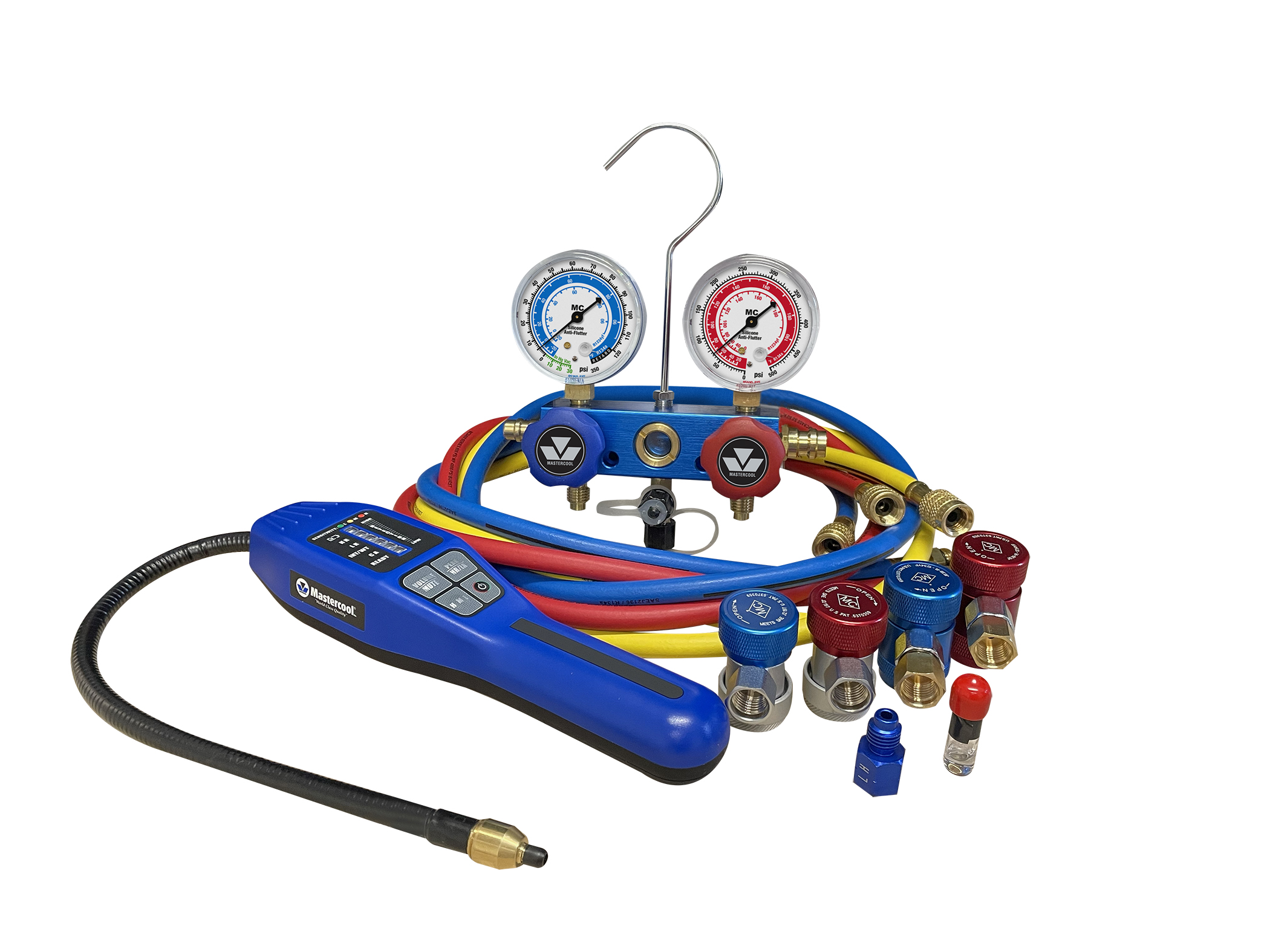 Bộ sạc gas kèm máy kiểm tra rò rỉ dùng cho gas R134a và R1234yf Mastercool 55900