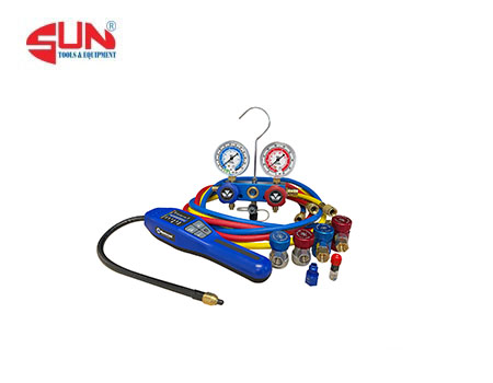 Bộ sạc gas kèm máy kiểm tra rò rỉ dùng cho gas R134a và R1234yf Mastercool 55900