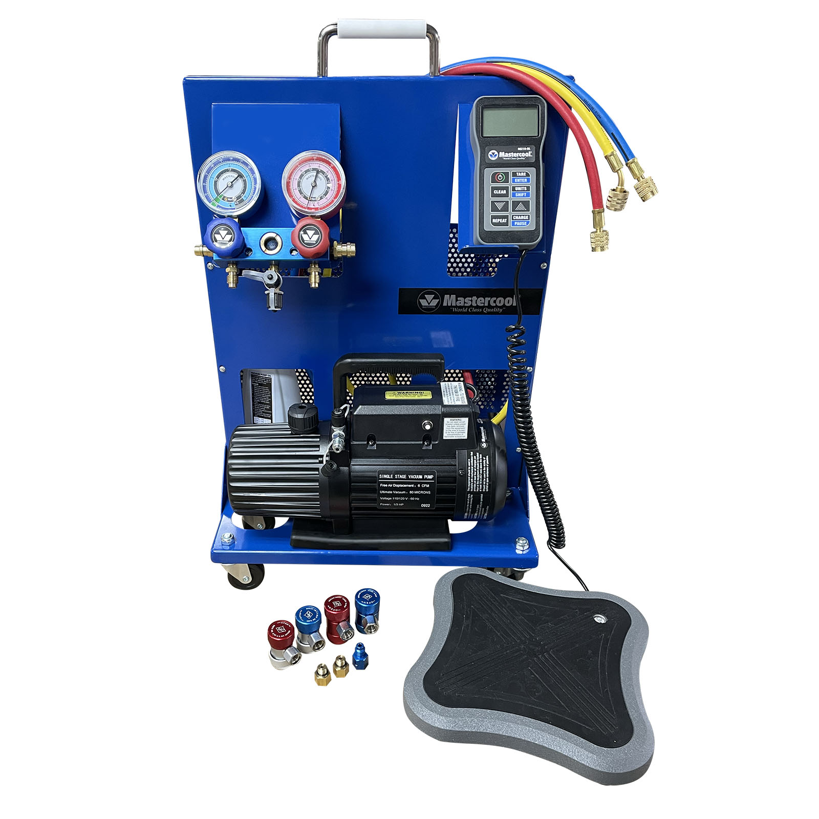 Thiết bị sạc gas lạnh 6 CFM bán tự động dùng cho gas R134a và R1234yf Mastercool 91585-B-YF