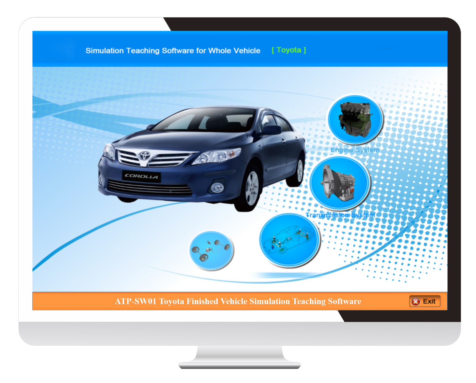 Phần mềm đào tạo giảng dạy mô phỏng xe Toyota hoàn chỉnh ATP-SW01