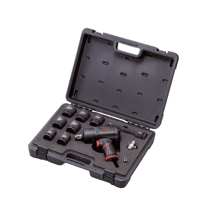 Bộ súng vặn ốc khí nén 3/4" NC-6255Q-KIT và đầu tuýp 11 chi tiết