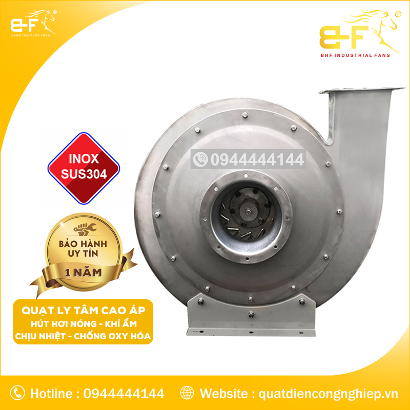 Quạt ly tâm cao áp inox 304