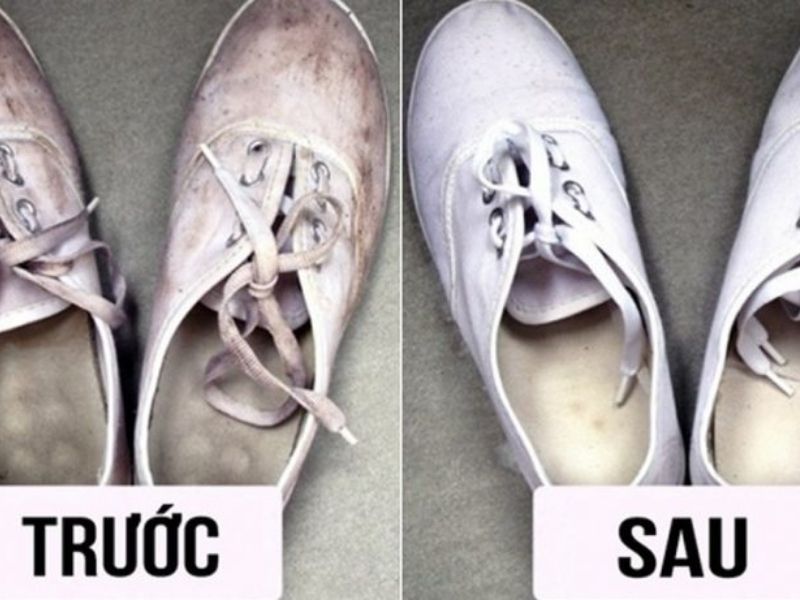 Các cách làm sạch giày trắng bị ố vàng, xỉn màu đơn giản hiệu quả nhất