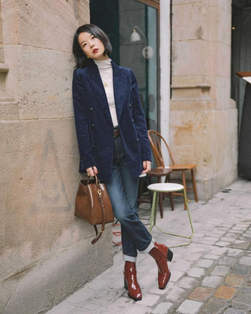 Mix giày boot nữ với quần jean