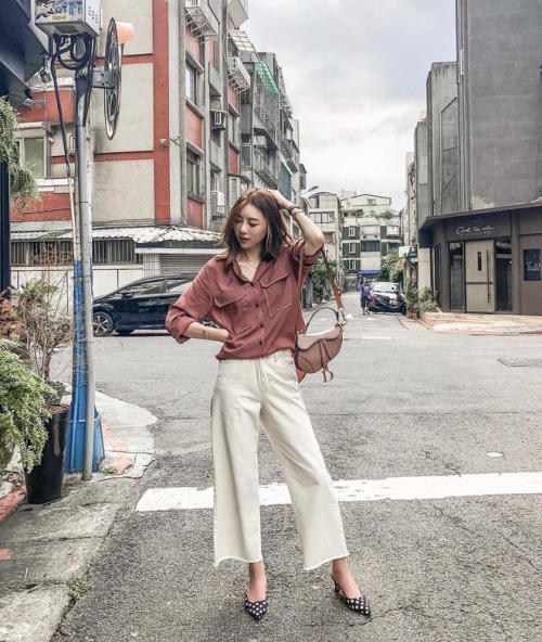 Kết hợp giày búp bê với quần culotte