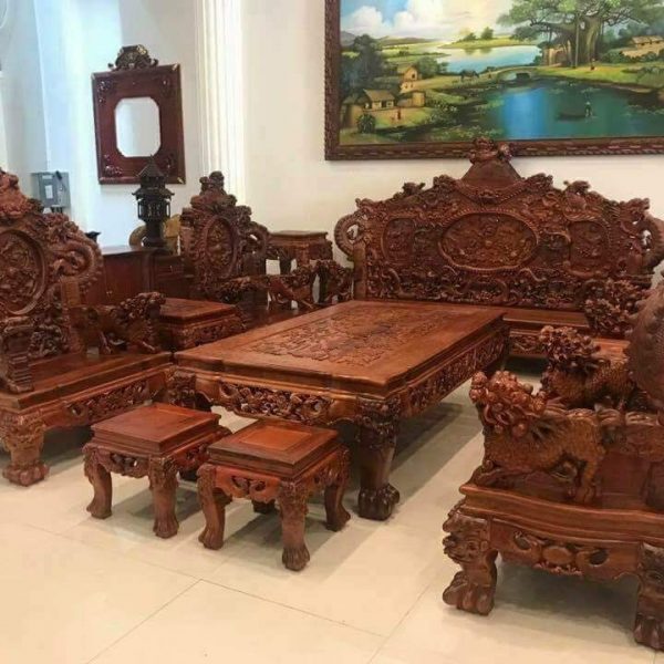 Bộ bàn ghế đồng kỵ nghê đỉnh gỗ hương đỏ – Đồ gỗ Đỗ Mạnh Bộ Bàn Ghế Đồng Kỵ Nghê Đỉnh Gỗ Hương Đỏ – Đồ Gỗ Đỗ Mạnh