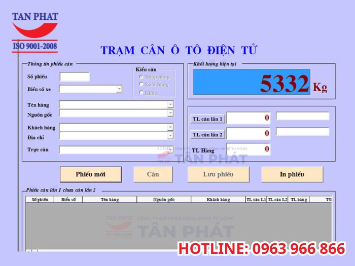 Phần mềm quản lý trạm cân ô tô điện tử