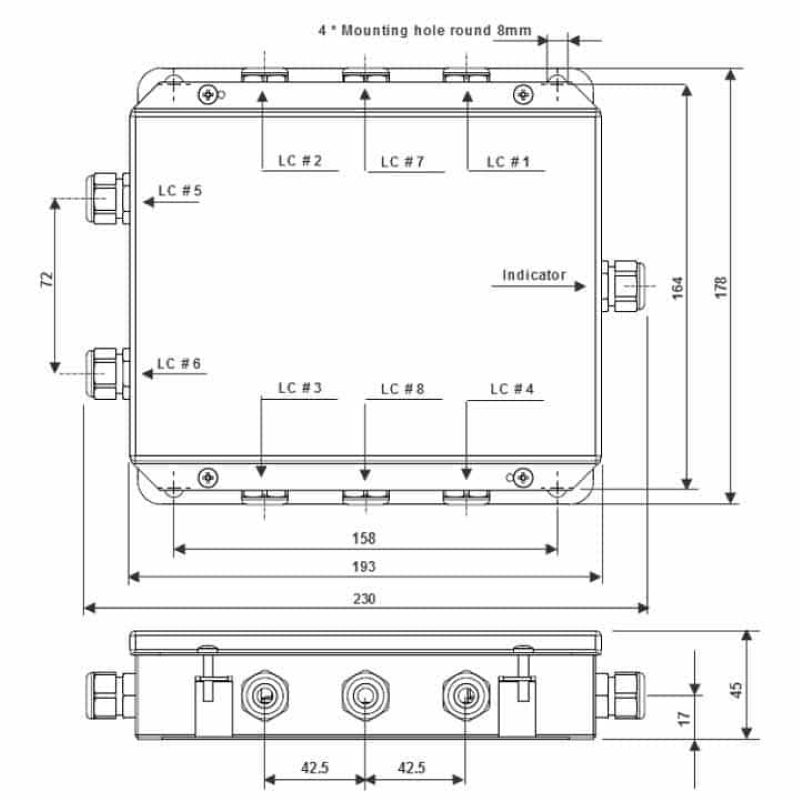 Sơ đồ lắp đặt hộp nối tín hiệu loadcell