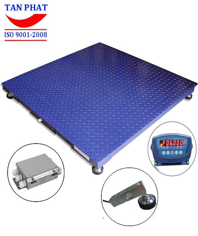 Cân sàn điện tử 1 tấn sử dụng đầu cân XK3118T1