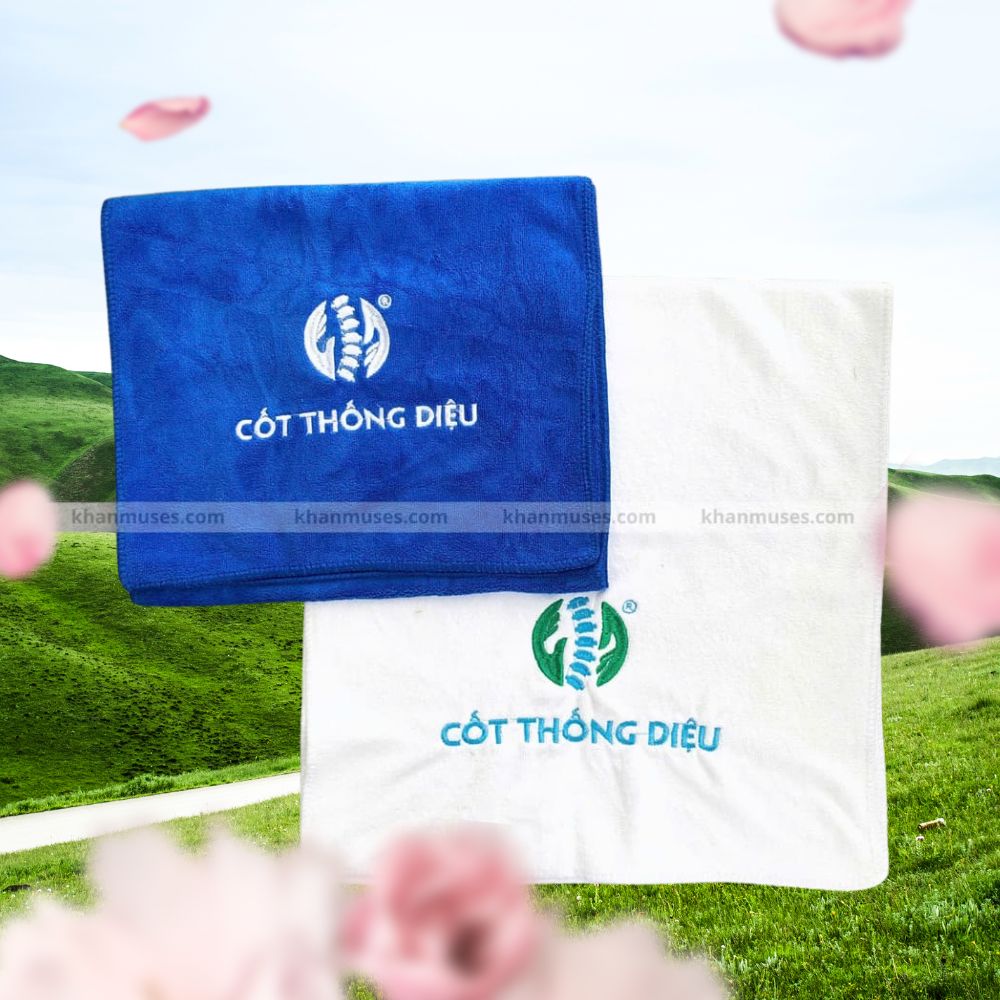 Khăn Quà Tặng Microfiber Thêu Logo - Cốt Thống Diệu