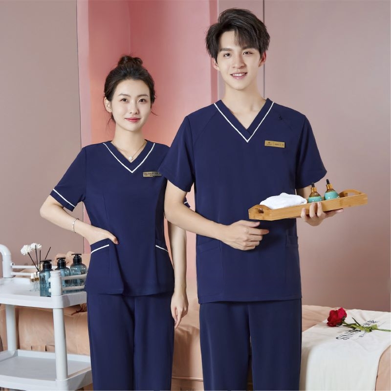 Mẫu Đồng Phục Spa Màu Xanh Đẹp, Sang Trọng & Chuyên Nghiệp