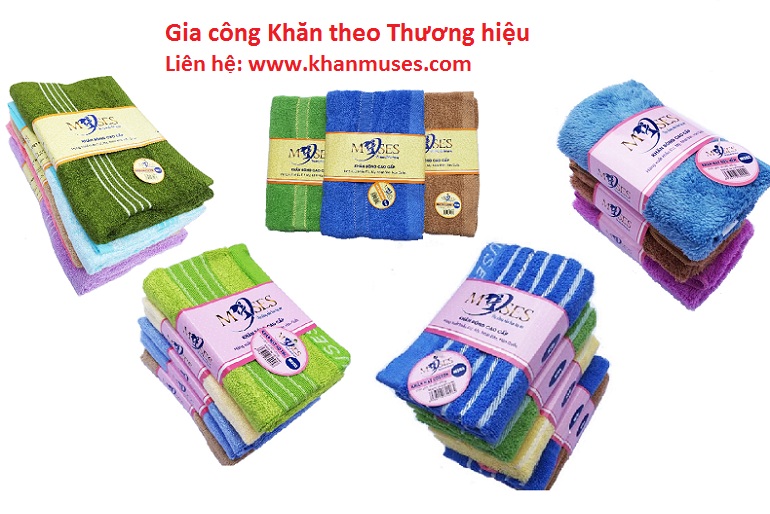 Xưởng nhận gia công Khăn mặt, khăn tắm theo Thương hiệu riêng của Khách hàng