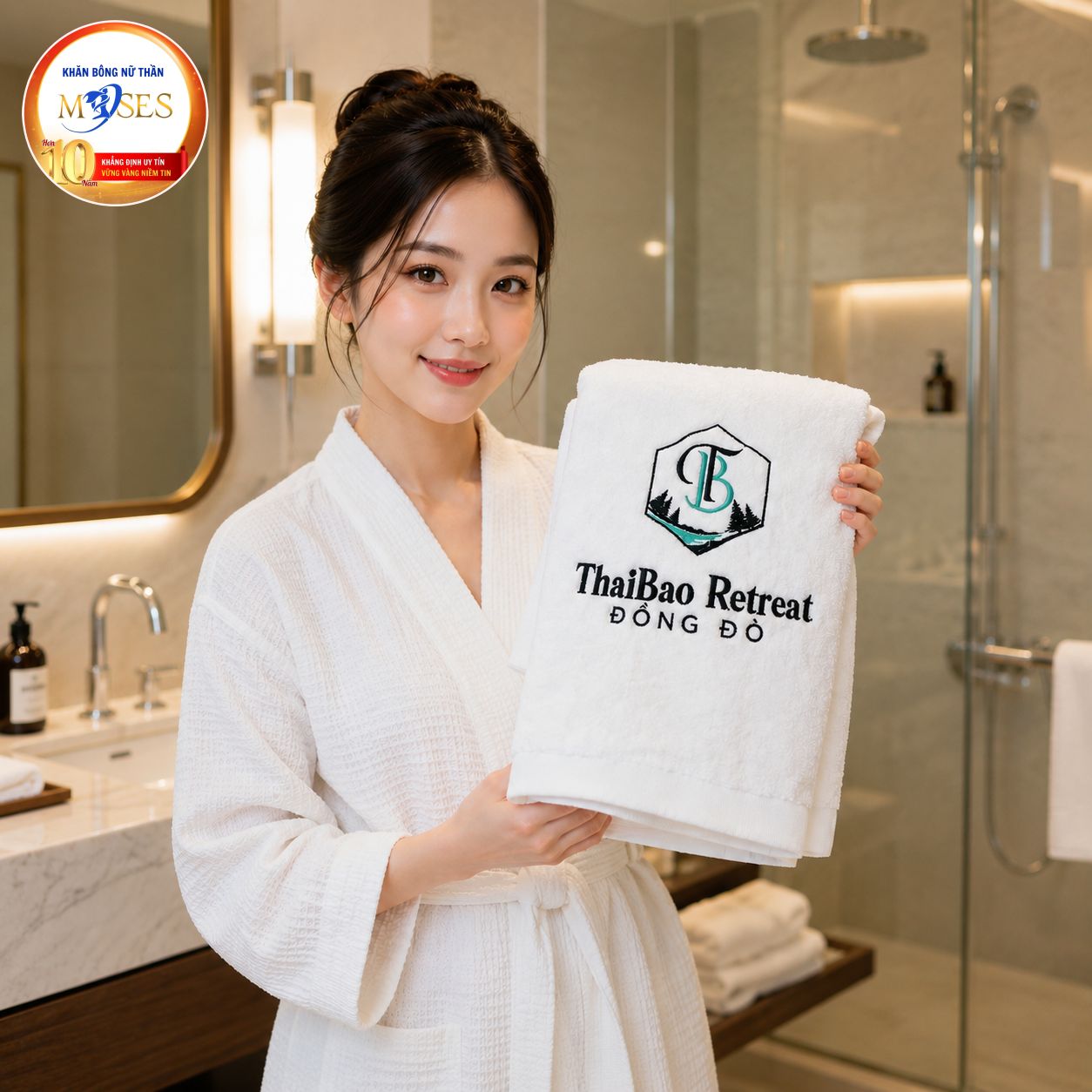 Khăn khách sạn 100% cotton - ThaiBao Retreat (Đồng Đò)