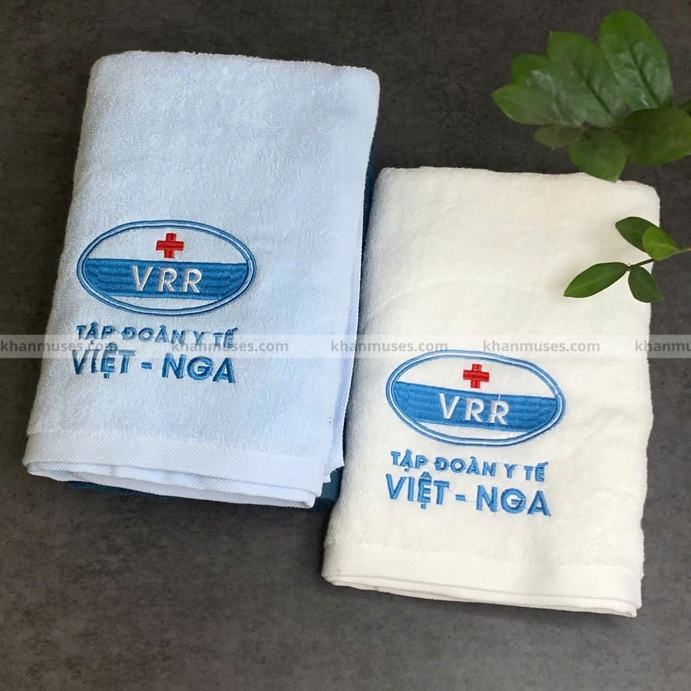 Khăn Cotton Thêu logo - Tập đoàn Y Tế Việt Nga