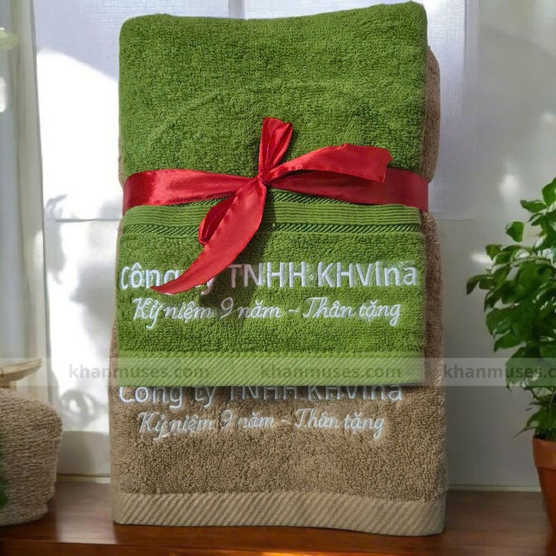 Khăn Cotton Thêu Logo - Công ty TNHH KHVina