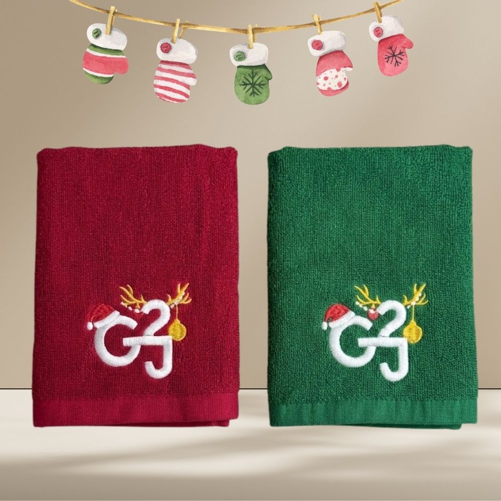 Khăn cotton thêu logo giáng sinh - Ứng Dụng Đặt Phòng Go2Joy