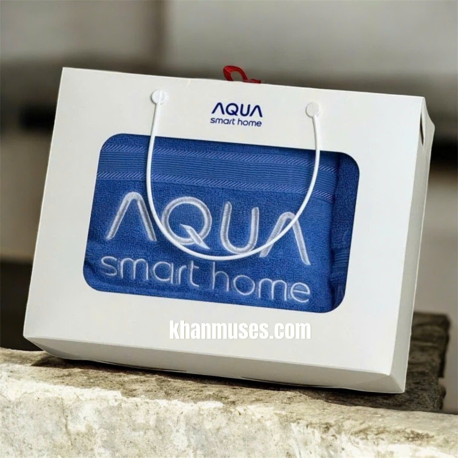 Khăn quà tặng cotton thêu logo - Tập đoàn AQUA Smart Home