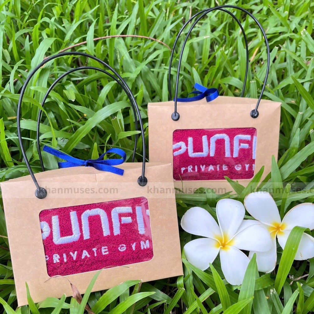 Khăn Quà Tặng Cotton Thêu Logo - Punfit Private Gym