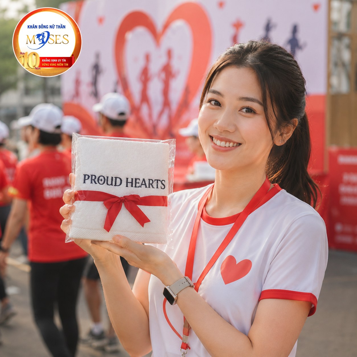 Khăn quà tặng doanh nghiệp cotton - Sự kiện Proud Heart