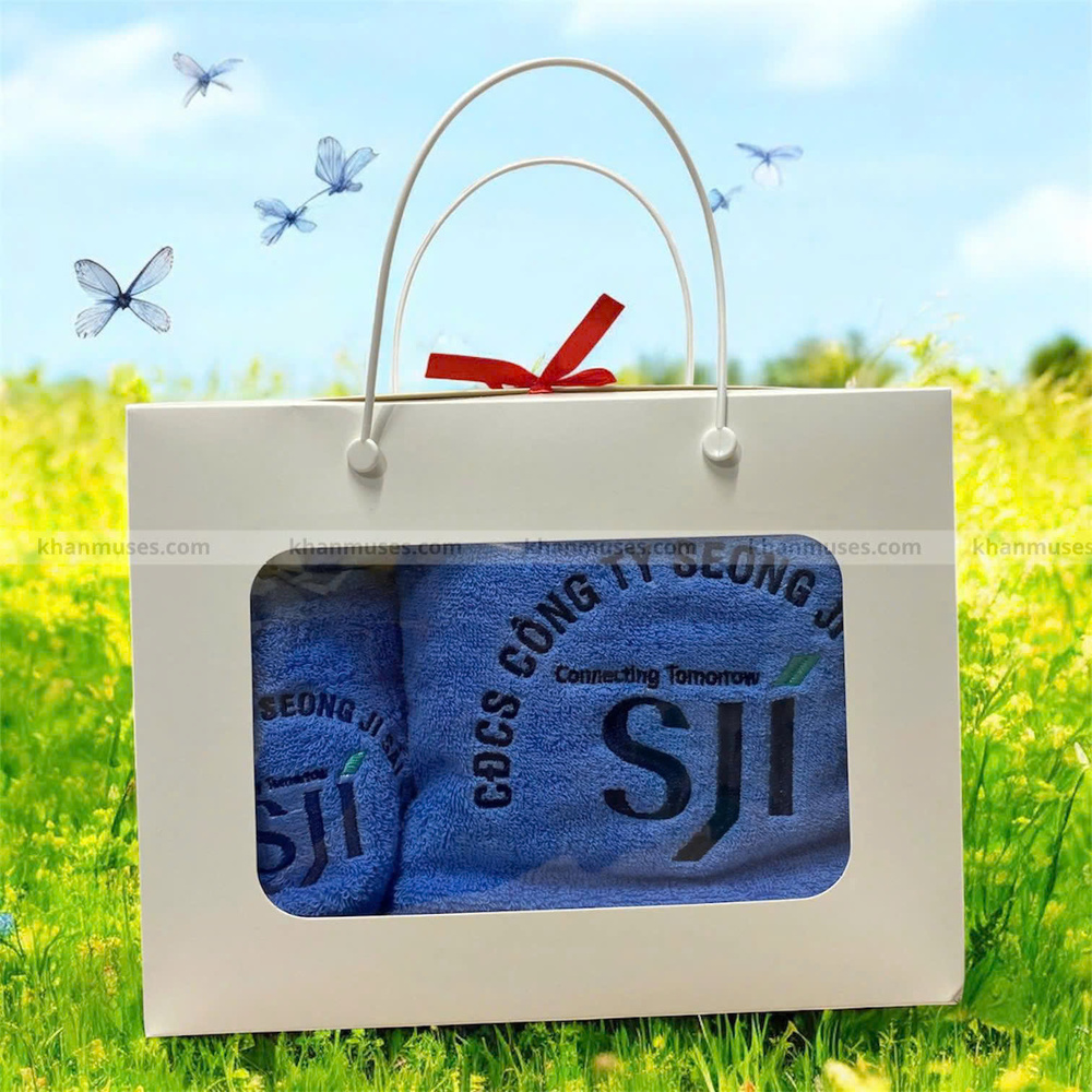 Khăn quà tặng doanh nghiệp cotton - CĐCS Seong JI Saigon
