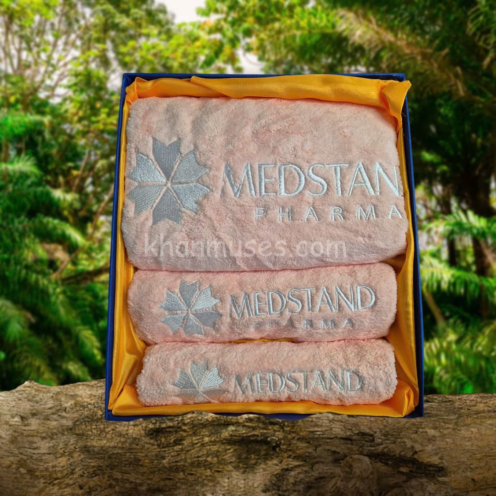 Khăn siêu mềm thêu logo - Dược phẩm Medstand