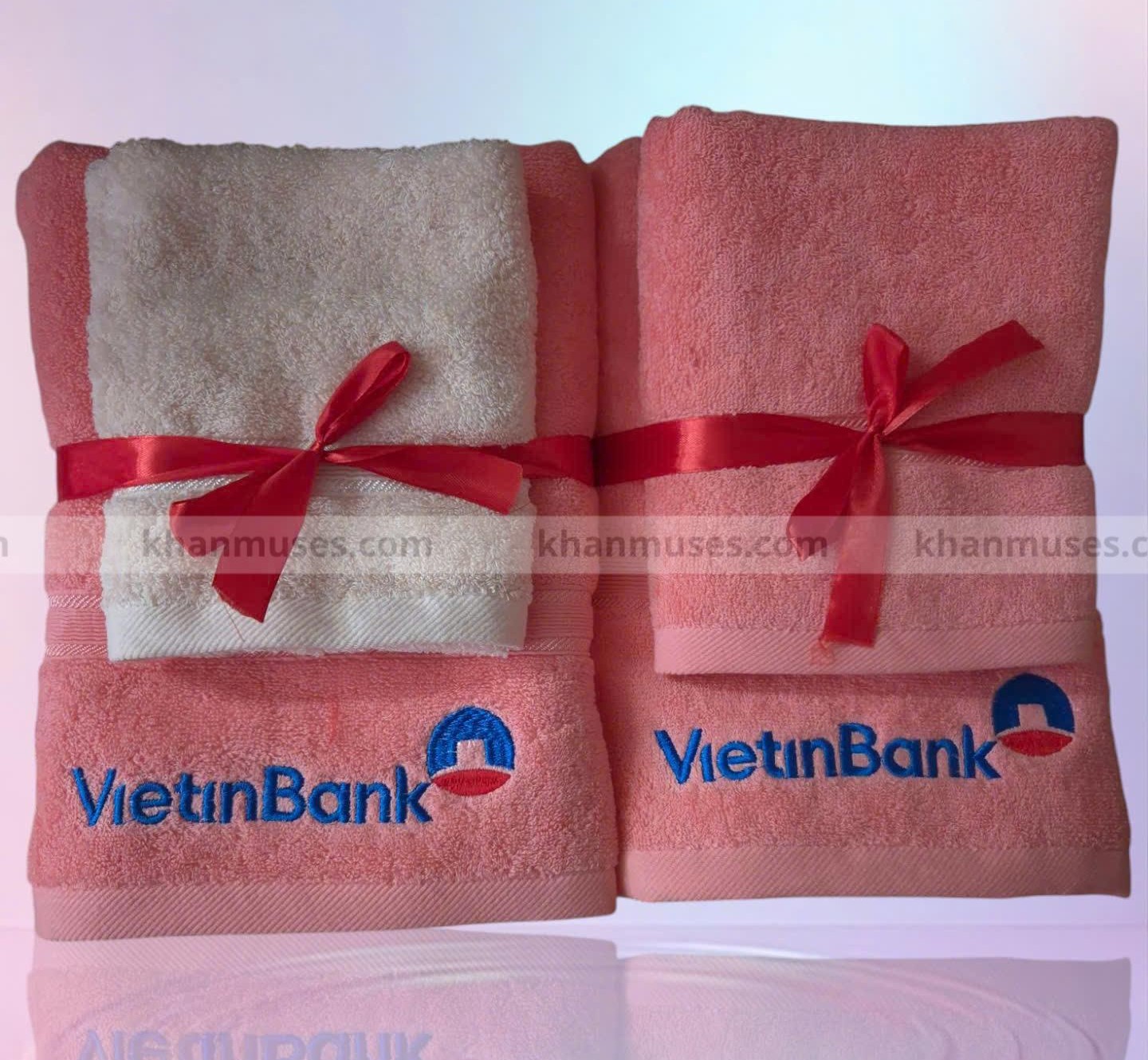 Khăn Cotton Thêu Logo - Ngân Hàng VietinBank