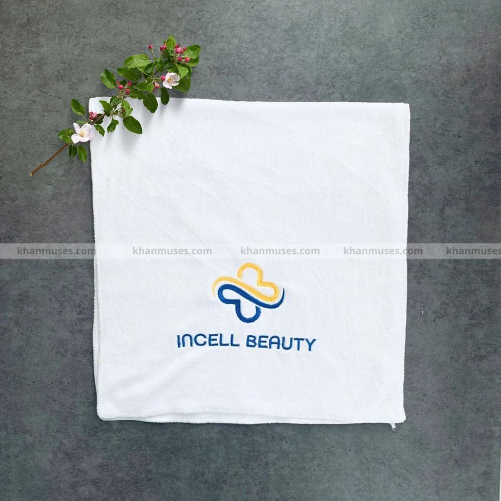 Khăn Microfiber Thêu Logo - Thẩm mỹ viện Quốc tế Incell Beauty