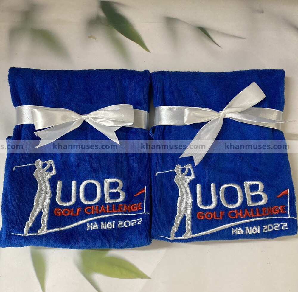 Khăn Thể Thao Microfiber Thêu Logo - UOB Golf Challenge