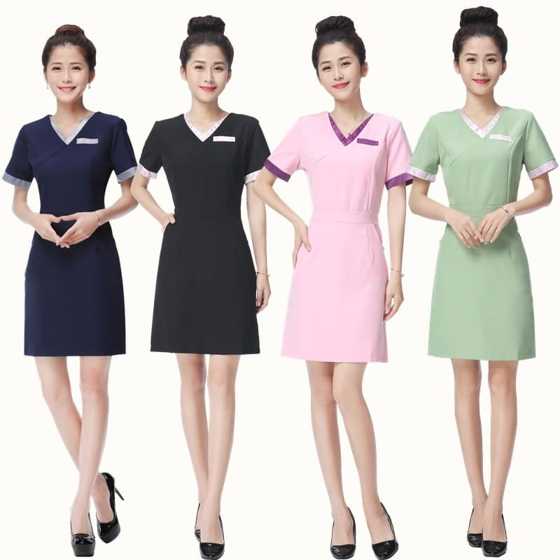 Đồng phục lễ tân spa – May đo theo yêu cầu, giá tốt toàn quốc