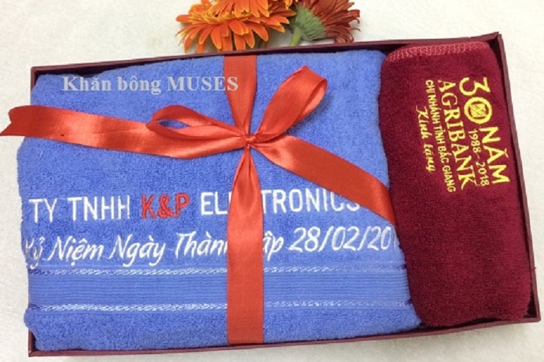 Cơ sở sản xuất Khăn bông quà tặng + 50 mẫu khăn đẹp, sang trọng, mềm mại