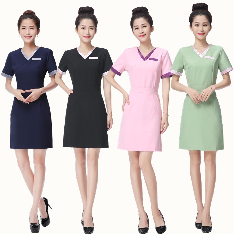 Mẫu váy đồng phục spa sang trọng nâng tầm hình ảnh chuyên nghiệp