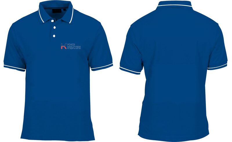 Đồng phục công ty thường sẽ in logo tối giản, chuyên nghiệp