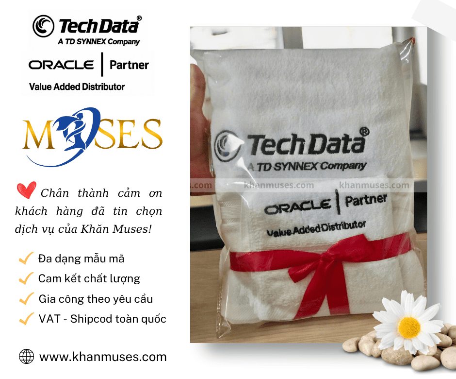 khăn cotton thêu logo đẹp