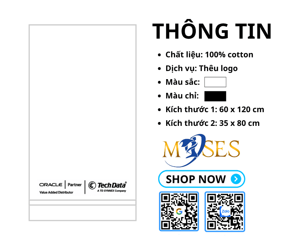 khăn cotton thêu logo đẹp