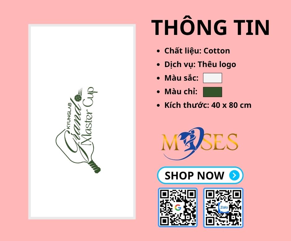 khăn cotton thêu logo đẹp