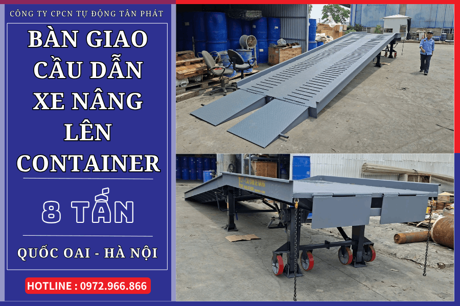 Bàn giao cầu xe nâng 8 tấn tại Quốc Oai, Hà Nội