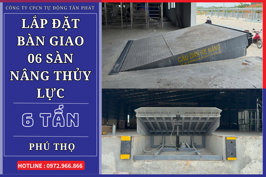 Lắp đặt 06 sàn nâng tự động 6 tấn tại Phú Thọ