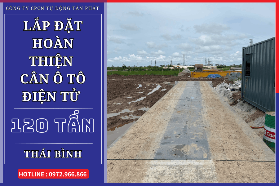 Lắp đặt hoàn thiện cân ô tô 120 tấn tại Thái Bình