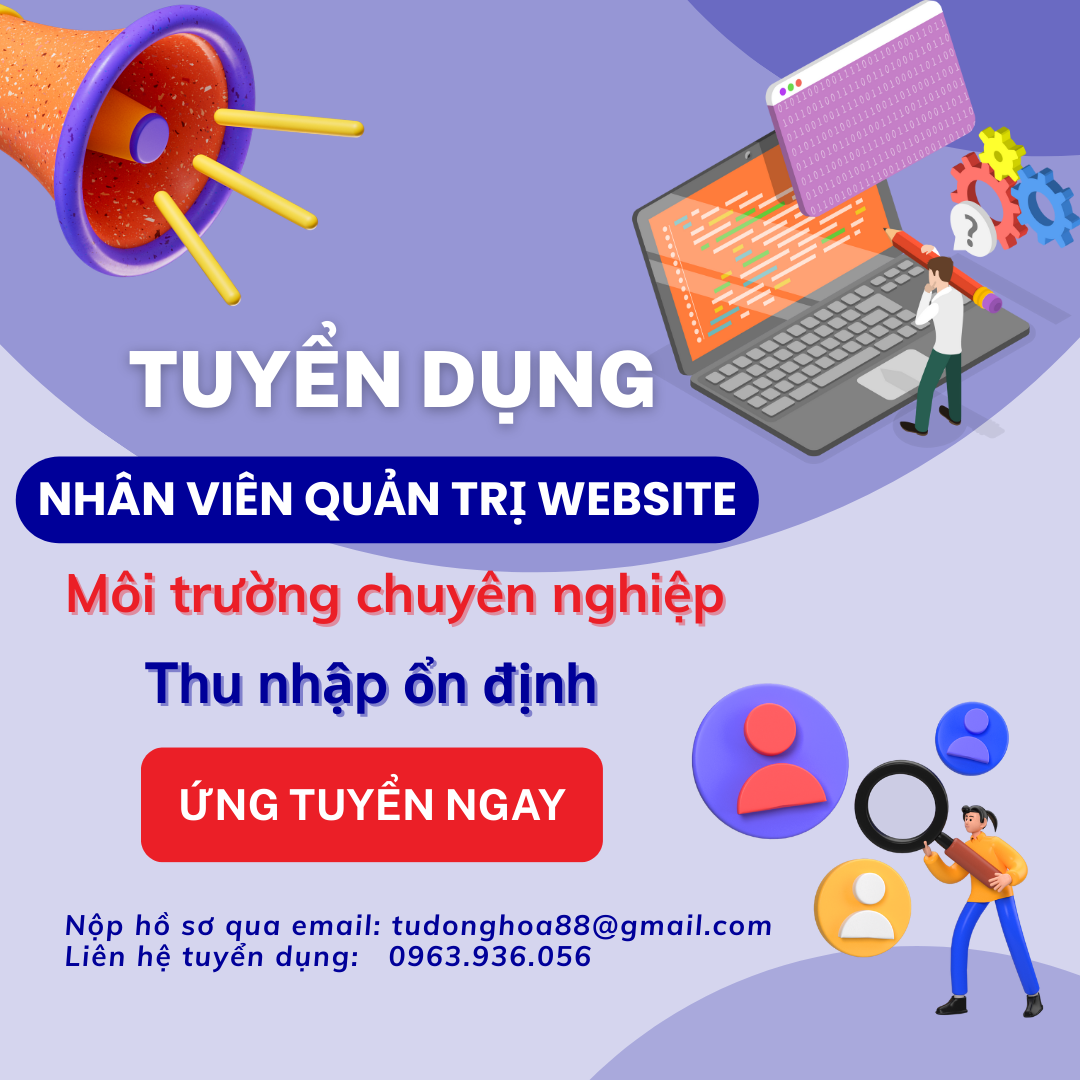 TUYỂN NHÂN VIÊN QUẢN TRỊ WEBSITE