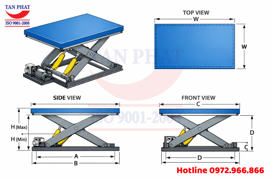 Lắp đặt bàn nâng hạ thủy lực 6 tấn tại KCN ở Châu Sơn, Ninh Bình