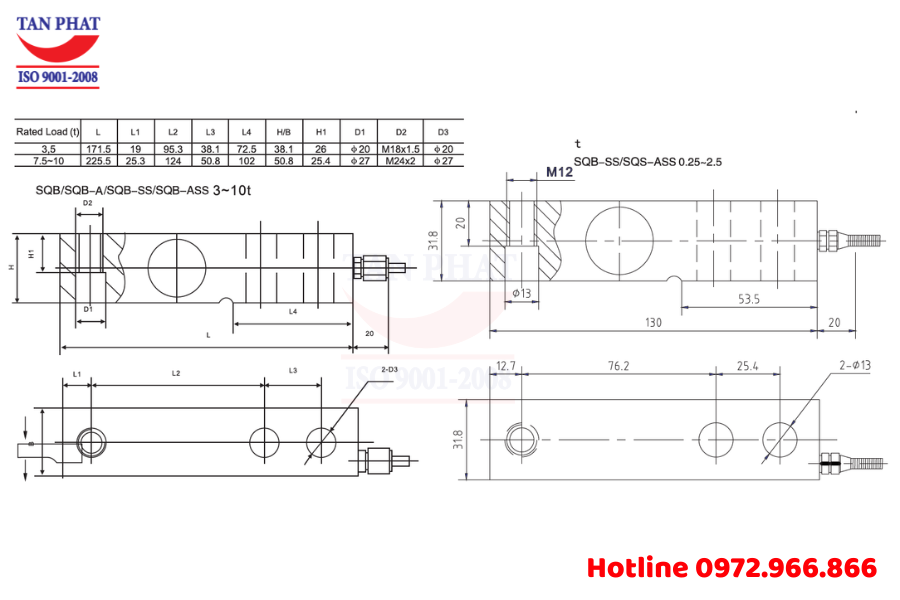Loadcell Keli SQB 2 tấn