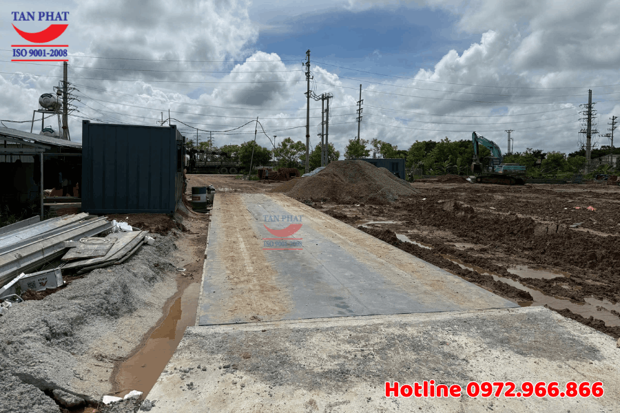 Lắp đặt hoàn thiện cân ô tô 120 tấn tại Thái Bình