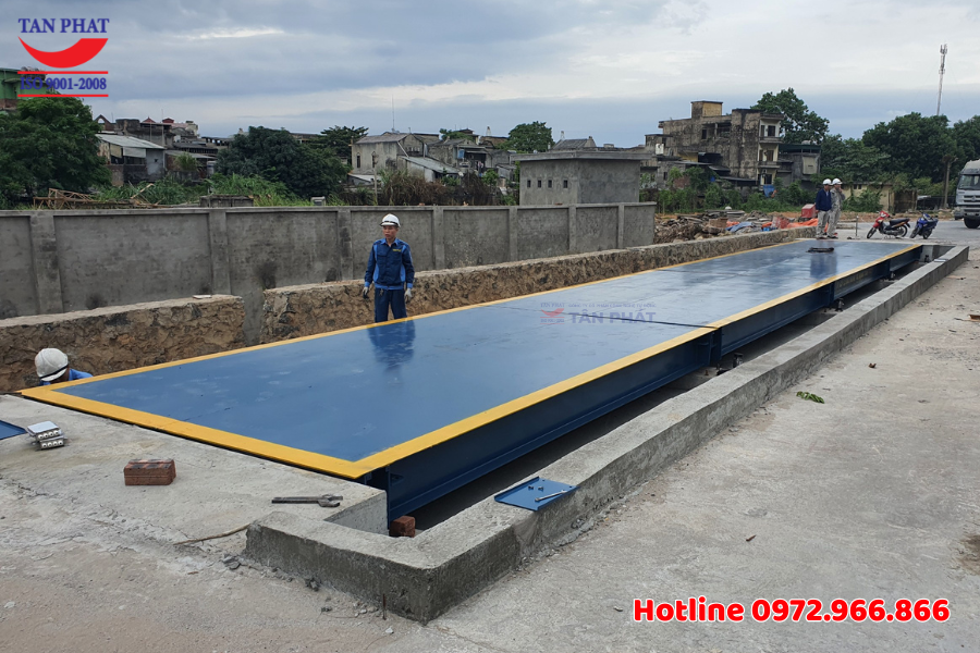 Cân ô tô lắp đặt kiểu nửa nổi nửa chìm