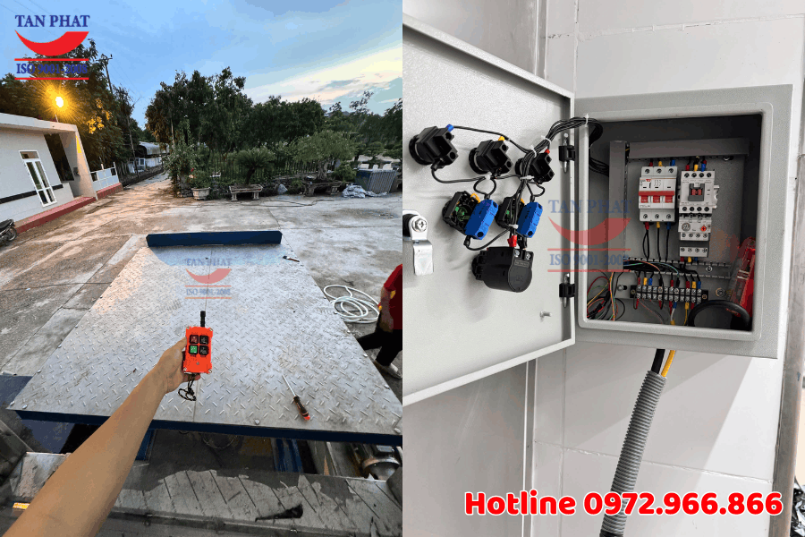 Bàn nâng thủy lực 2 tấn lắp đặt tại Ninh Bình