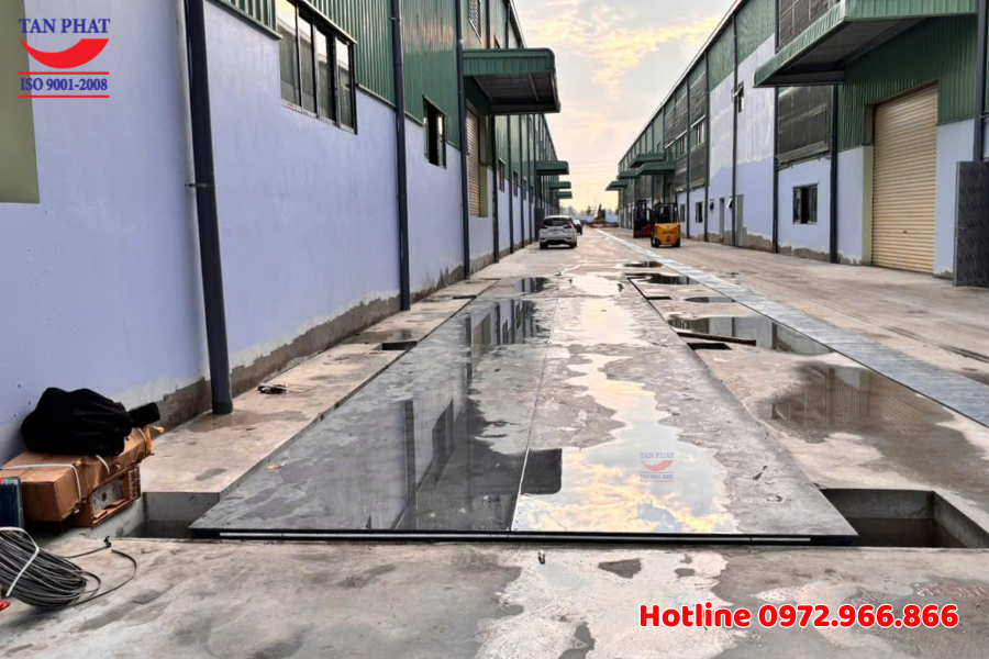 Bàn giao trạm cân ô tô 100 tấn tại Ân Thi, Hưng Yên