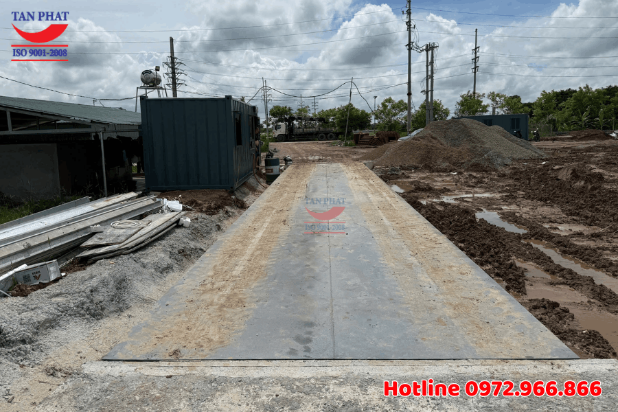 Lắp đặt hoàn thiện cân ô tô 120 tấn tại Thái Bình